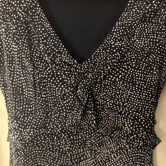 Esprit Collection Navy and White Polka Dot Dress M - Picture 3 of 9